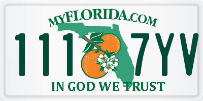 FL license plate 1117YV