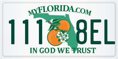FL license plate 1118EL
