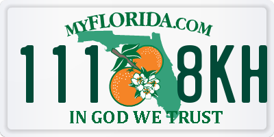FL license plate 1118KH