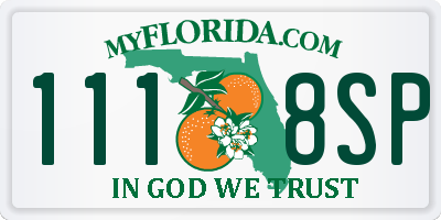 FL license plate 1118SP