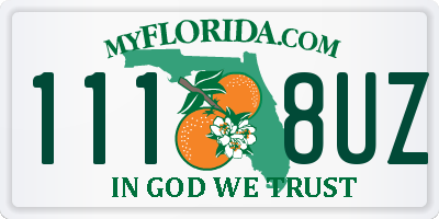 FL license plate 1118UZ