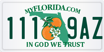 FL license plate 1119AZ