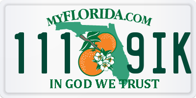 FL license plate 1119IK