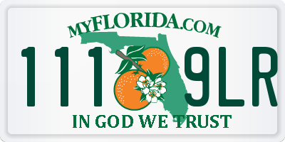 FL license plate 1119LR