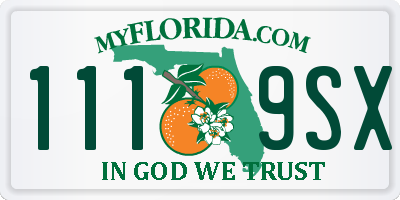 FL license plate 1119SX