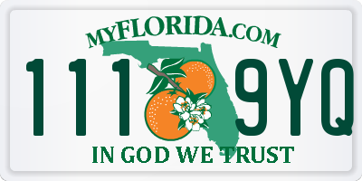 FL license plate 1119YQ