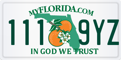FL license plate 1119YZ