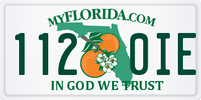 FL license plate 1120IE