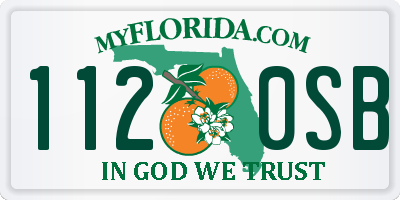 FL license plate 1120SB