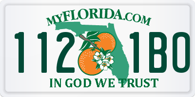 FL license plate 1121BO
