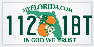 FL license plate 1121BT