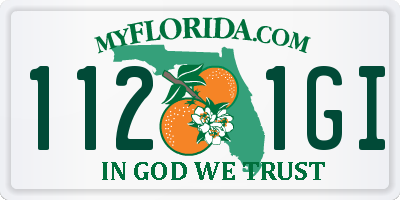 FL license plate 1121GI