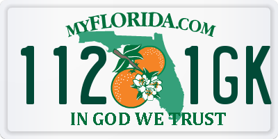 FL license plate 1121GK