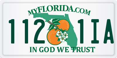 FL license plate 1121IA