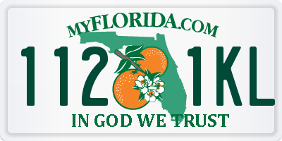 FL license plate 1121KL