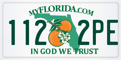 FL license plate 1122PE