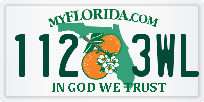 FL license plate 1123WL