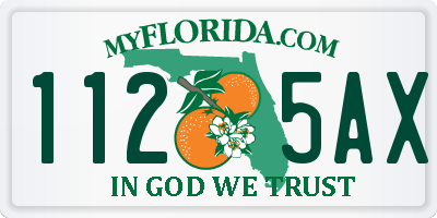 FL license plate 1125AX