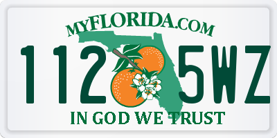FL license plate 1125WZ
