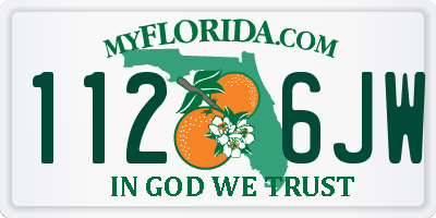 FL license plate 1126JW