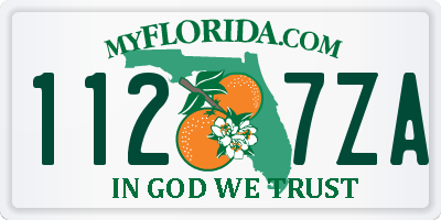 FL license plate 1127ZA