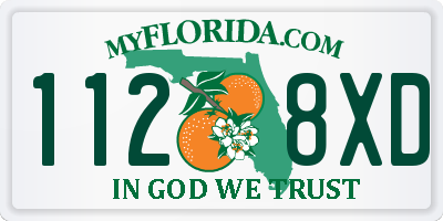 FL license plate 1128XD
