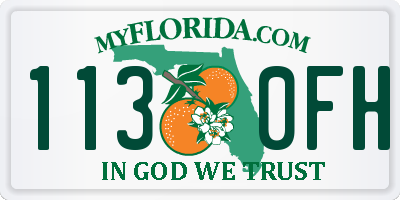 FL license plate 1130FH