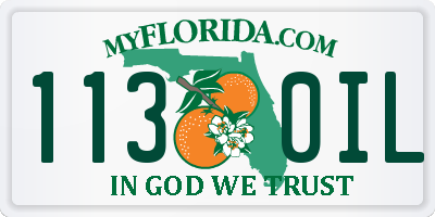FL license plate 1130IL