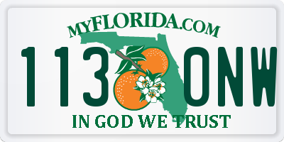 FL license plate 1130NW