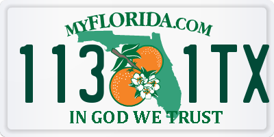 FL license plate 1131TX