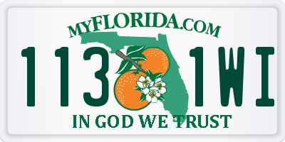 FL license plate 1131WI