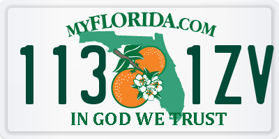 FL license plate 1131ZV