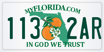 FL license plate 1132AR