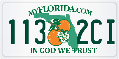 FL license plate 1132CI