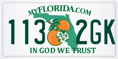 FL license plate 1132GK