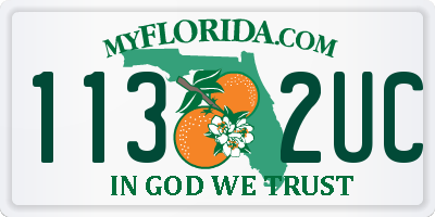 FL license plate 1132UC