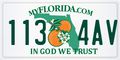 FL license plate 1134AV