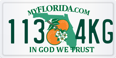 FL license plate 1134KG