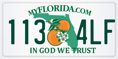 FL license plate 1134LF