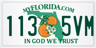 FL license plate 1135VM
