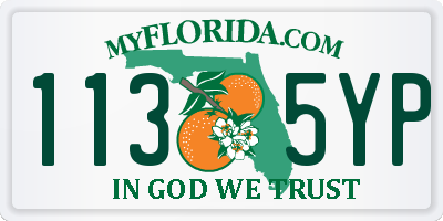 FL license plate 1135YP