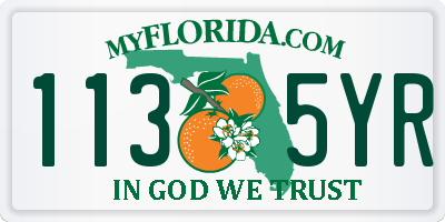 FL license plate 1135YR
