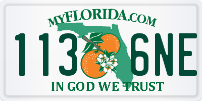 FL license plate 1136NE