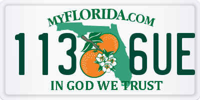 FL license plate 1136UE