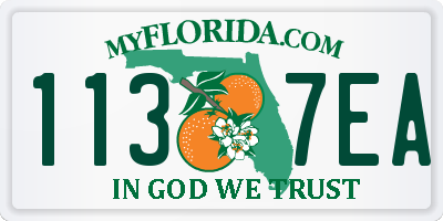 FL license plate 1137EA