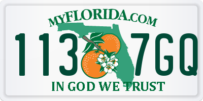 FL license plate 1137GQ