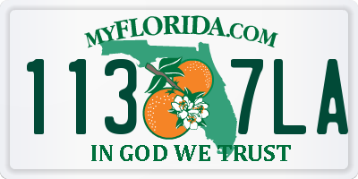 FL license plate 1137LA