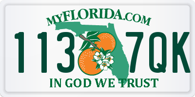 FL license plate 1137QK