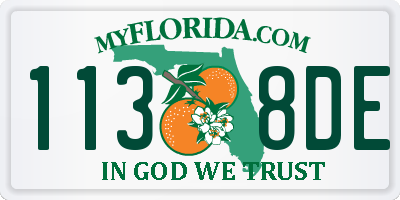 FL license plate 1138DE