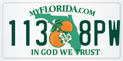 FL license plate 1138PW